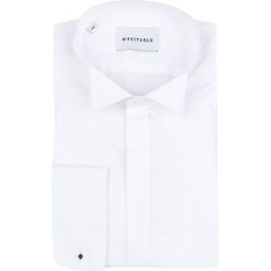 Suitable - Smoking Overhemd Miami - Wit - Heren Smoking Shirt - 100% Katoen - Regular-Fit Pasvorm