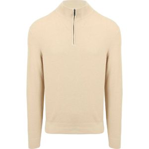 Suitable Structure Half Zip Trui Sand - Heren - Schipperstrui