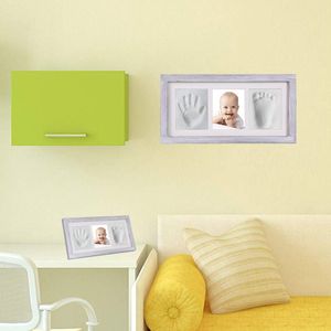 Baby Fotolijstje met Klei Afdruk Gipsafdruk baby - - Kraamcadeau jongens Kraamcadeau meisjes – Pasgeboren Baby – Geboortecadeau afdrukkenset