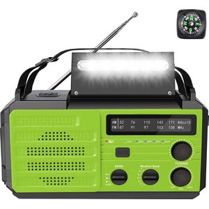 Noodradio – Solar Emergency Radio – Kamperen Outdoor Survival Radio – Powerbank – Zaklamp – Zonne Energie