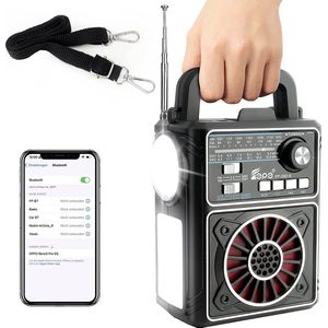 Noodradio – Solar Emergency Radio – Kamperen Outdoor Survival Radio – Powerbank – Zaklamp – Zonne Energie