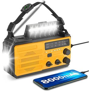 Noodradio – Solar Emergency Radio – Kamperen Outdoor Survival Radio – Powerbank – Zaklamp – Zonne Energie