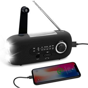 Noodradio – Solar Emergency Radio – Kamperen Outdoor Survival Radio – Powerbank – Zaklamp – Zonne Energie