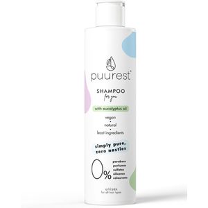 Puurest - Shampoo - 250ml - Sulfaatvrij - Natuurlijke Ingrediënten - Eucalyptus en Jojobaolie
