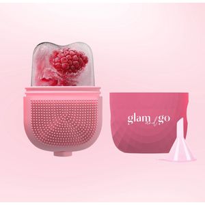 Glam and Go - Facial Ice Cube - Ijsroller - Gezicht Roller Siliconen - Ijs Roller - Contour Cube - (Gua Sha, 2 Borstels, Trechtertje, Recepten)
