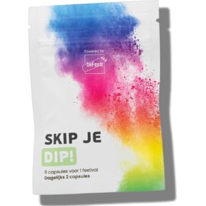 SKIP JE DIP! 3 stuks - #1 Festival supplement van Nederland - Herstel na je festival - Boost je mood - Verminder vermoeidheid - Verhoog energie - Dinsdag dip