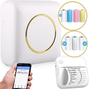Pixelly® Mini Pocket Printer – Thermische Pocket Printer Zonder Inkt – Draagbare Mobiele Fotoprinter – Portable Sticker Printer Voor oa. Smartphone