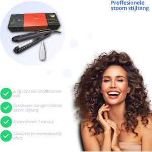 SteamFlow Pro Styler® Stoomstijltang - Professionele stoomstijlstang - Stijltang - Krultang - Voor alle haar types