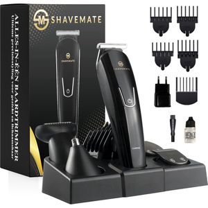 ShaveMate - 5-in-1 Baardtrimmer - Scheerapparaat - Draadloos - Waterproof