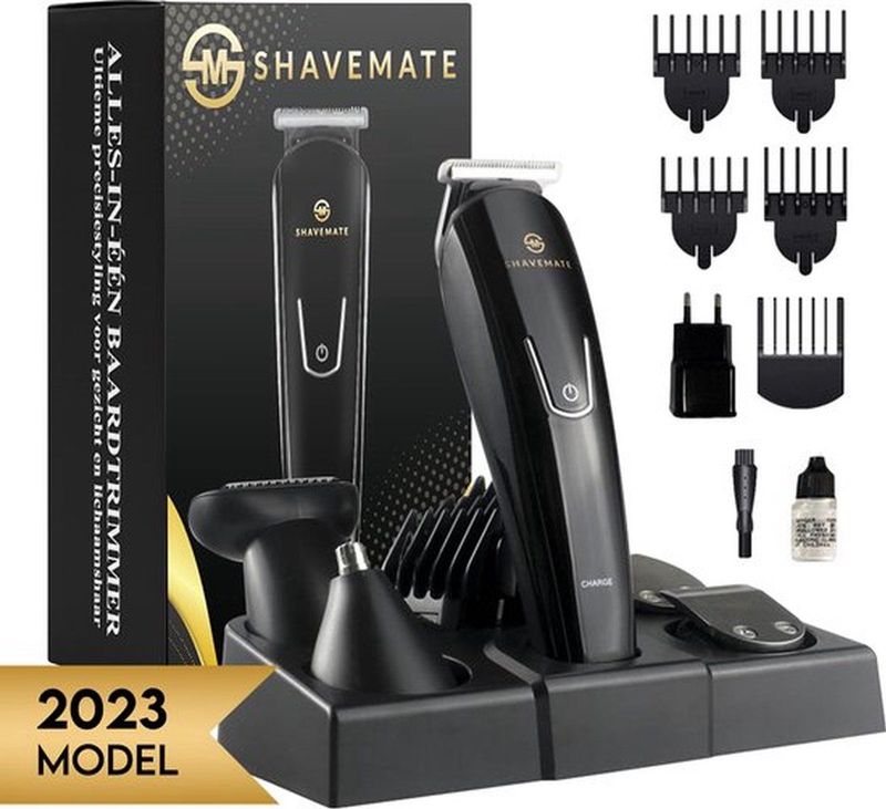 ShaveMate 5-in-1 Draadloze Baardtrimmer Bodygroomer mannen Waterproof