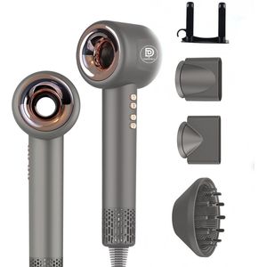 D-essentials® Super hairdryer - Föhn met diffuser - Ionische haardroger - Krullen - Grijs
