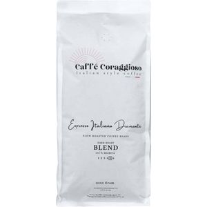 Caffè Coraggioso Espresso Italiano Diamante koffiebonen 1 KG Slow Roasted Blend 100% Arabica