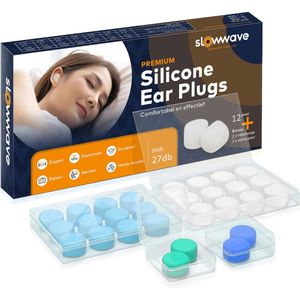 Slowwave - Premium Earplugs - Siliconen Oordopjes - Comfortabel - Geluid Dempend tot 27 Decibel