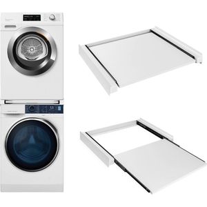 Heimate® Tussenstuk Wasmachine Droger - Stapelkit Wasmachine Droger - Stapelkit - Premium Stapelkit - Universeel - Wit