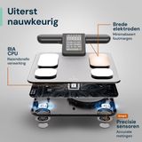 Sacoma - 8-Sensor Weegschaal - Digitaal - USB Oplaadbaar - Inclusief App