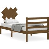 VidaXL Bedframe Massief Hout Honingbruin 90x200 cm