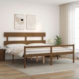 VidaXL Bedframe Massief Hout Honingbruin 200x200 cm