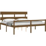 VidaXL Bedframe Massief Hout Honingbruin 200x200 cm