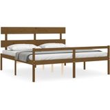 VidaXL Bedframe Massief Hout Honingbruin 200x200 cm