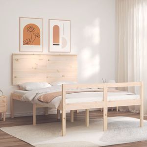 vidaXL Seniorenbed - Massief Hout - 140x190 cm - Praktische Opbergruimte