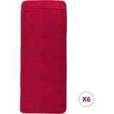 vidaXL Strandtücher 6 Stk. Burgunderrot 60x135 cm Stoff 400 GSM