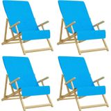 vidaXL Strandtücher 4 Stk. Türkis 60x135 cm Stoff 400 GSM
