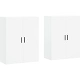 vidaXL Hangkasten 2 st 69,5x34x90 cm wit