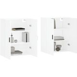 vidaXL Hangkasten 2 st 69,5x34x90 cm wit