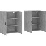 vidaXL - Hangkasten - 2 - st,5x34x90 - cm - betongrijs