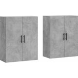 vidaXL - Hangkasten - 2 - st,5x34x90 - cm - betongrijs