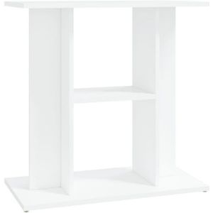vidaXL - Aquariumstandaard - 60x30x60 - cm - bewerkt - hout - wit