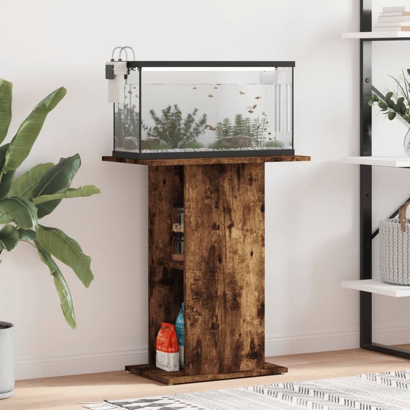 vidaXL Aquariumständer Räuchereiche 60,5x36x72,5 cm Holzwerkstoff