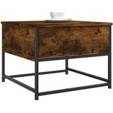 vidaXL Salontafel 51x51x40 cm bewerkt hout gerookt eikenkleurig