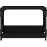 Vidaxl printerstandaard 2-laags 44x26x31,5 cm bewerkt hout zwart