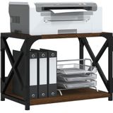 vidaXL - Printerstandaard - Bruin - Bewerkt Hout - 2 Laags