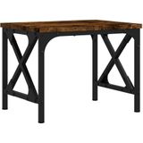 vidaXL - Printerstandaard - 40x30x31 - cm - bewerkt - hout - gerookt - eikenkleurig