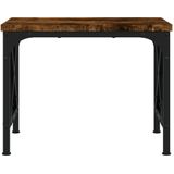 vidaXL - Printerstandaard - 40x30x31 - cm - bewerkt - hout - gerookt - eikenkleurig
