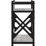 vidaXL - Printerstandaard - Grijs - Bewerkte Hout - 2-laags