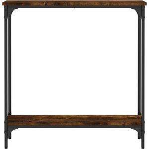 vidaXL - Wandtafel - 75x22,5x75 - cm - bewerkt - hout - gerookt - eikenkleurig