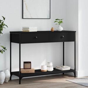 vidaXL - Wandtafel - Zwart - Bewerkte Hout - Verstelbare Poten