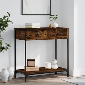 vidaXL Wandtafel 75x34,5x75 cm bewerkt hout gerookt eikenkleurig
