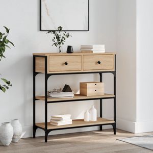 vidaXL - Wandtafel - Sonoma Eikenkleurig - Bewerkt Hout - Verstelbare Poten