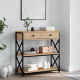 vidaXL Konsolentisch Sonoma-Eiche 75x28x75 cm Holzwerkstoff