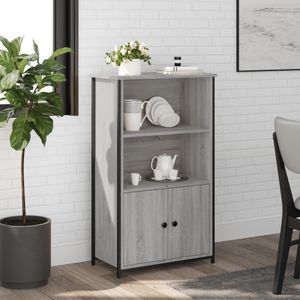 vidaXL - Hoge - kastx32x103,5 - cm - bewerkt - hout - grijs - sonoma - eikenkleurig