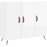 Sideboard Hochglanz-Weiß 90x34x80 cm Holzwerkstoff Vidaxl