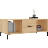 vidaXL - Salontafel - 102x50x40 - cm - bewerkt - hout - sonoma - eikenkleurig