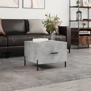 VidaXL Salontafel 50x50x40 cm Bewerkt Hout Betongrijs