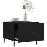 vidaXL - Salontafels - 2 - st - 50x50x40 - cm - bewerkt - hout - zwart