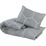 vidaXL Bettwäsche-Set Grau 240x220 cm Baumwolle