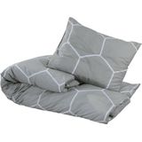 Bettwäsche-Set Grau 260x240 cm Baumwolle Vidaxl